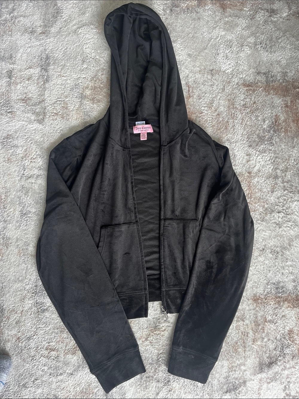 Juicy Couture Black Hooded Zip Jacket